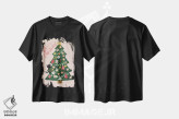 تیشرت مشکی طرح دار – تیشرت کریسمس ,کاج کریسمس اثر میا چارّو immage.ir