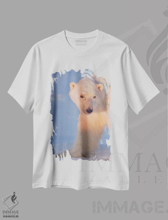 تیشرت سفید طرح دار – تیشرت حیوانات ,خرس های قطبی کانادا اثر میگل لاسا فروشگاه ایماژ