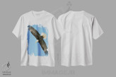 تیشرت سفید طرح دار – تیشرت حیوانات ,عقاب آلاسکا اثر میگل لاسا فروشگاه ایماژ