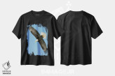 تیشرت مشکی طرح دار – تیشرت حیوانات ,عقاب آلاسکا اثر میگل لاسا immage.ir