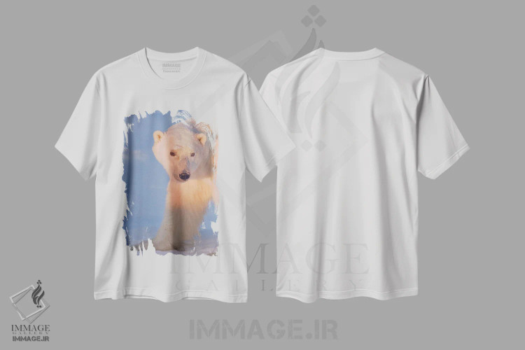 تیشرت سفید طرح دار – تیشرت حیوانات ,خرس های قطبی کانادا اثر میگل لاسا فروشگاه ایماژ