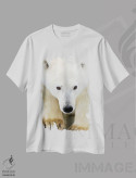 تیشرت سفید طرح دار – تیشرت طبیعت ,خرس های قطبی کانادا اثر میگل لاسا immage.ir