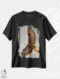 تیشرت مشکی طرح دار – تیشرت هنری ,عقاب آلاسکا اثر میگل لاسا immage.ir