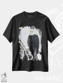 تیشرت مشکی طرح دار – تیشرت مینیمال ,عقاب آلاسکا اثر میگل لاسا immage.ir