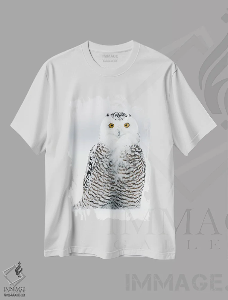 تیشرت سفید طرح دار – تیشرت طبیعت ,کانادای برفی اثر میگل لاسا فروشگاه ایماژ