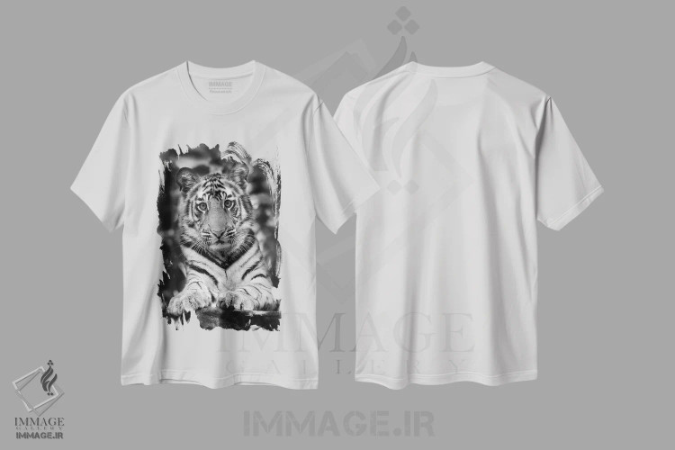 تیشرت سفید طرح دار – تیشرت حیوانات ,اثر میگل لاسا immage.ir