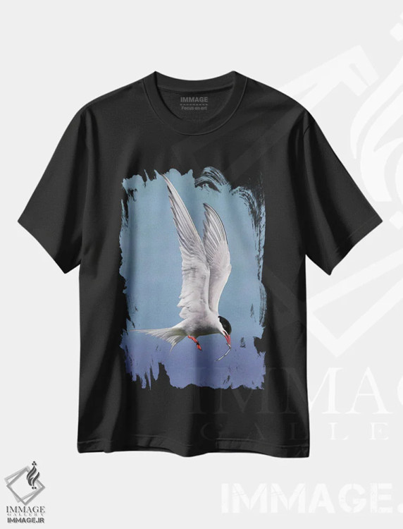 تیشرت مشکی طرح دار – تیشرت طبیعت ,اثر میگل لاسا فروشگاه ایماژ