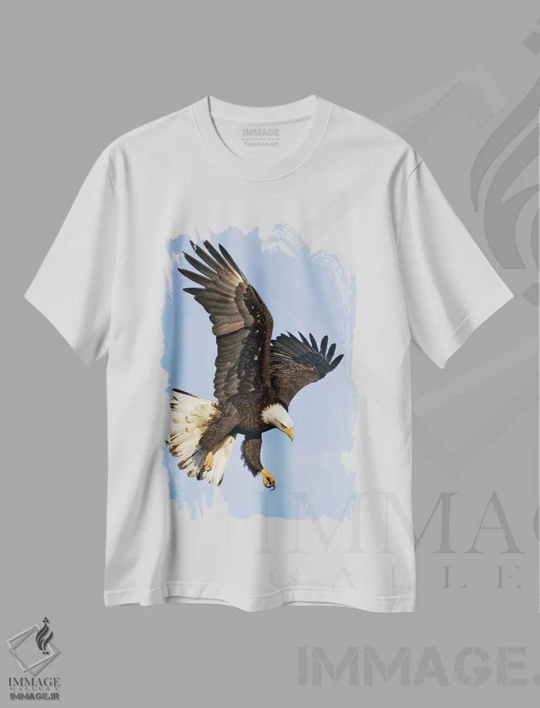 تیشرت سفید طرح دار – تیشرت پرنده ,اثر میگل لاسا immage.ir