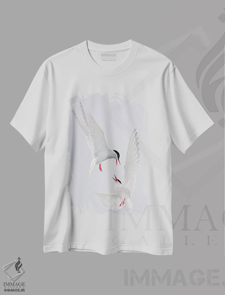 تیشرت سفید طرح دار – تیشرت طبیعت ,اثر میگل لاسا فروشگاه ایماژ