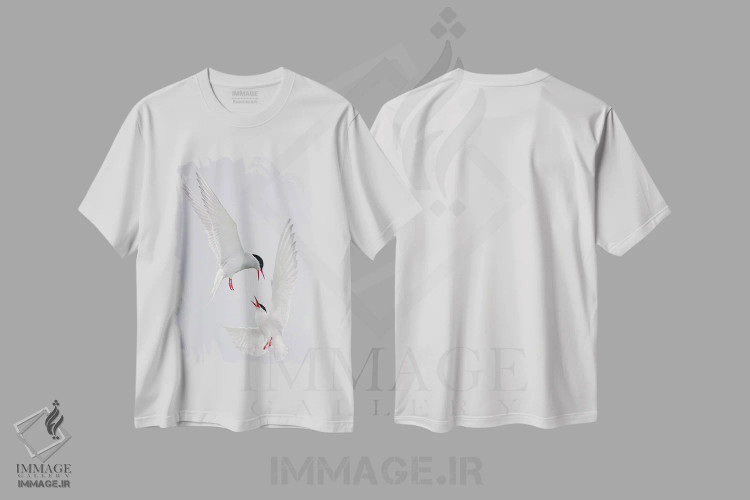 تیشرت سفید طرح دار – تیشرت طبیعت ,اثر میگل لاسا فروشگاه ایماژ