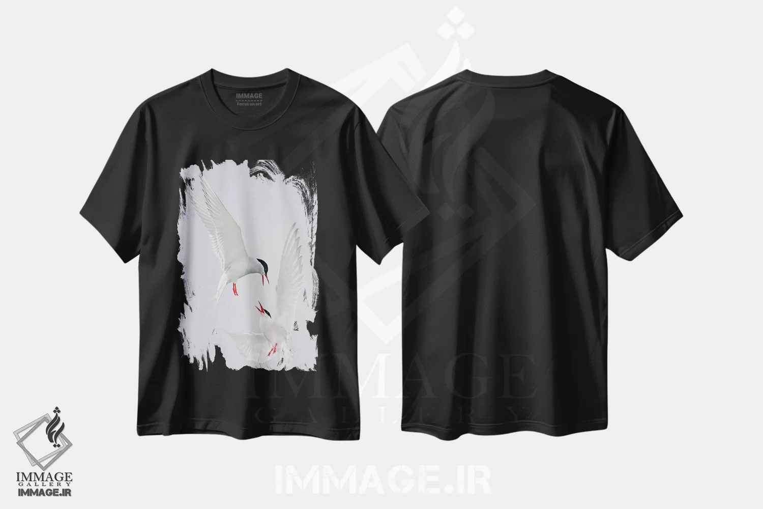 تیشرت مشکی طرح دار – تیشرت طبیعت ,اثر میگل لاسا immage.ir