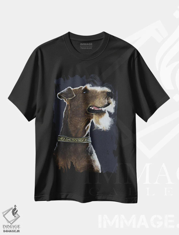 تیشرت مشکی طرح دار – تیشرت حیوانات ,آیر دیل تریر اثر میخائیل ودرنیکوف فروشگاه ایماژ