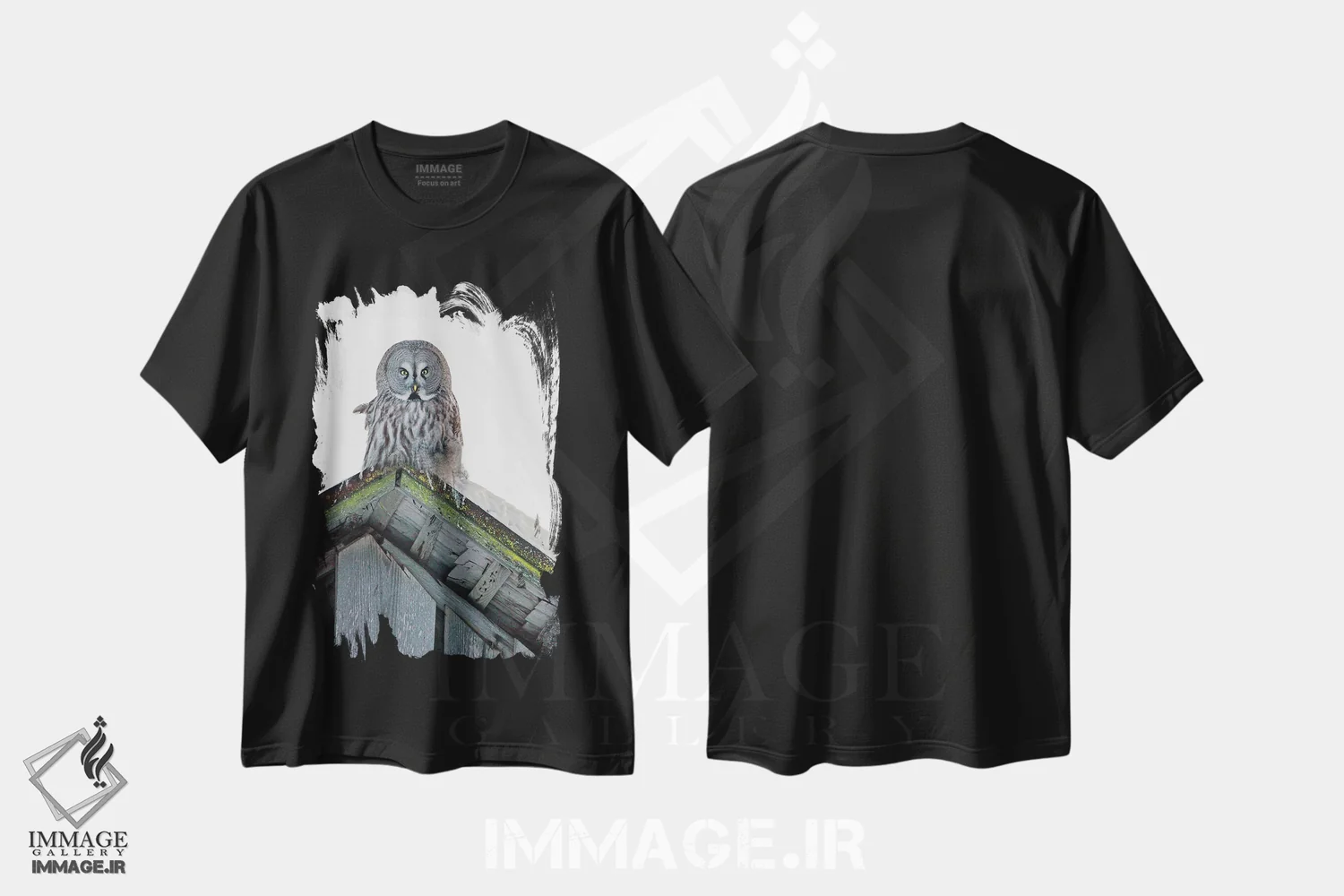 تیشرت مشکی طرح دار – تیشرت هنری ,اثر میگل لاسا immage.ir
