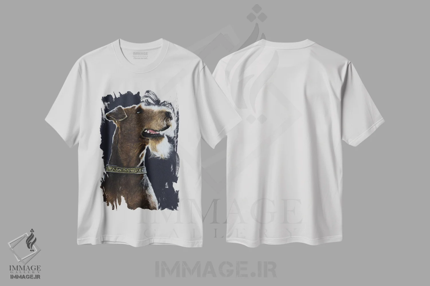 تیشرت سفید طرح دار – تیشرت حیوانات ,آیر دیل تریر اثر میخائیل ودرنیکوف immage.ir