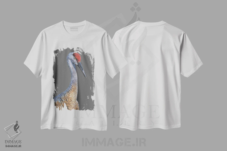 تیشرت سفید طرح دار – تیشرت هنری ,قوی شنی اثر میخائیل ودرنیکوف فروشگاه ایماژ
