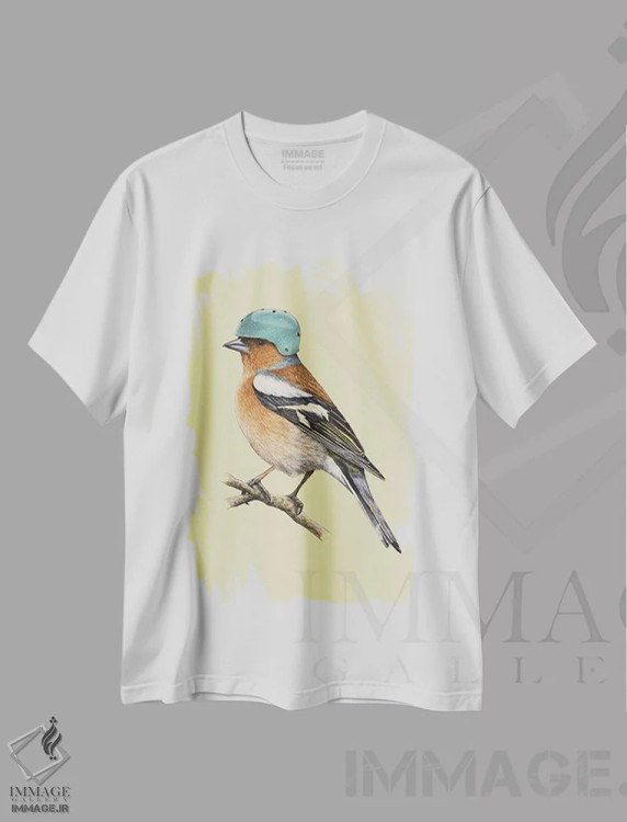 تیشرت سفید طرح دار – تیشرت فانتزی ,سهره معمولی اثر میخائیل ودرنیکوف فروشگاه ایماژ