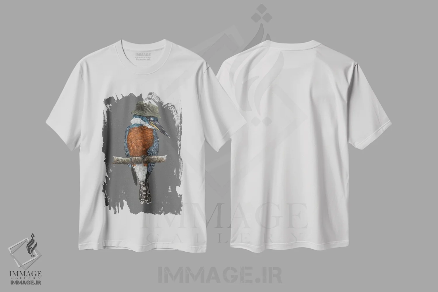 تیشرت سفید طرح دار – تیشرت طبیعت ,کتک ماهی حلقه ای اثر میخائیل ودرنیکوف immage.ir