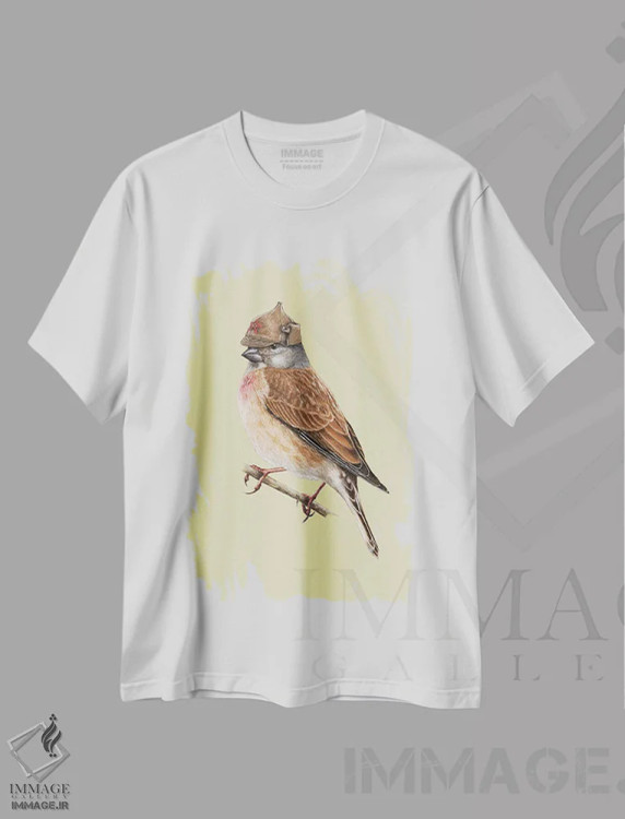 تیشرت سفید طرح دار – تیشرت فانتزی ,سهره معمولی اثر میخائیل ودرنیکوف فروشگاه ایماژ