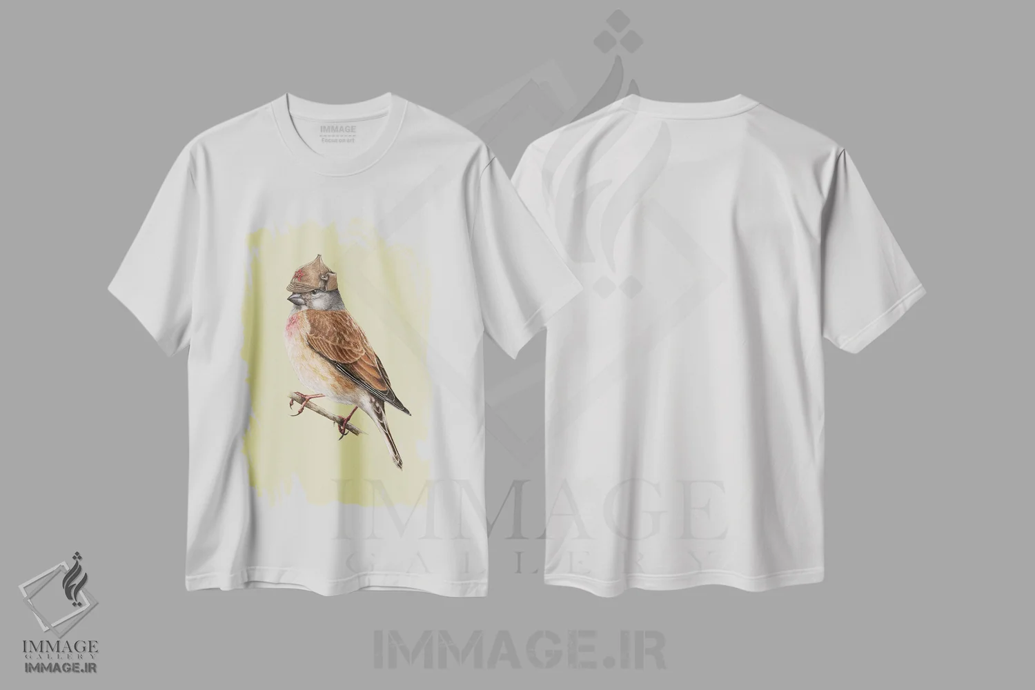 تیشرت سفید طرح دار – تیشرت فانتزی ,سهره معمولی اثر میخائیل ودرنیکوف فروشگاه ایماژ