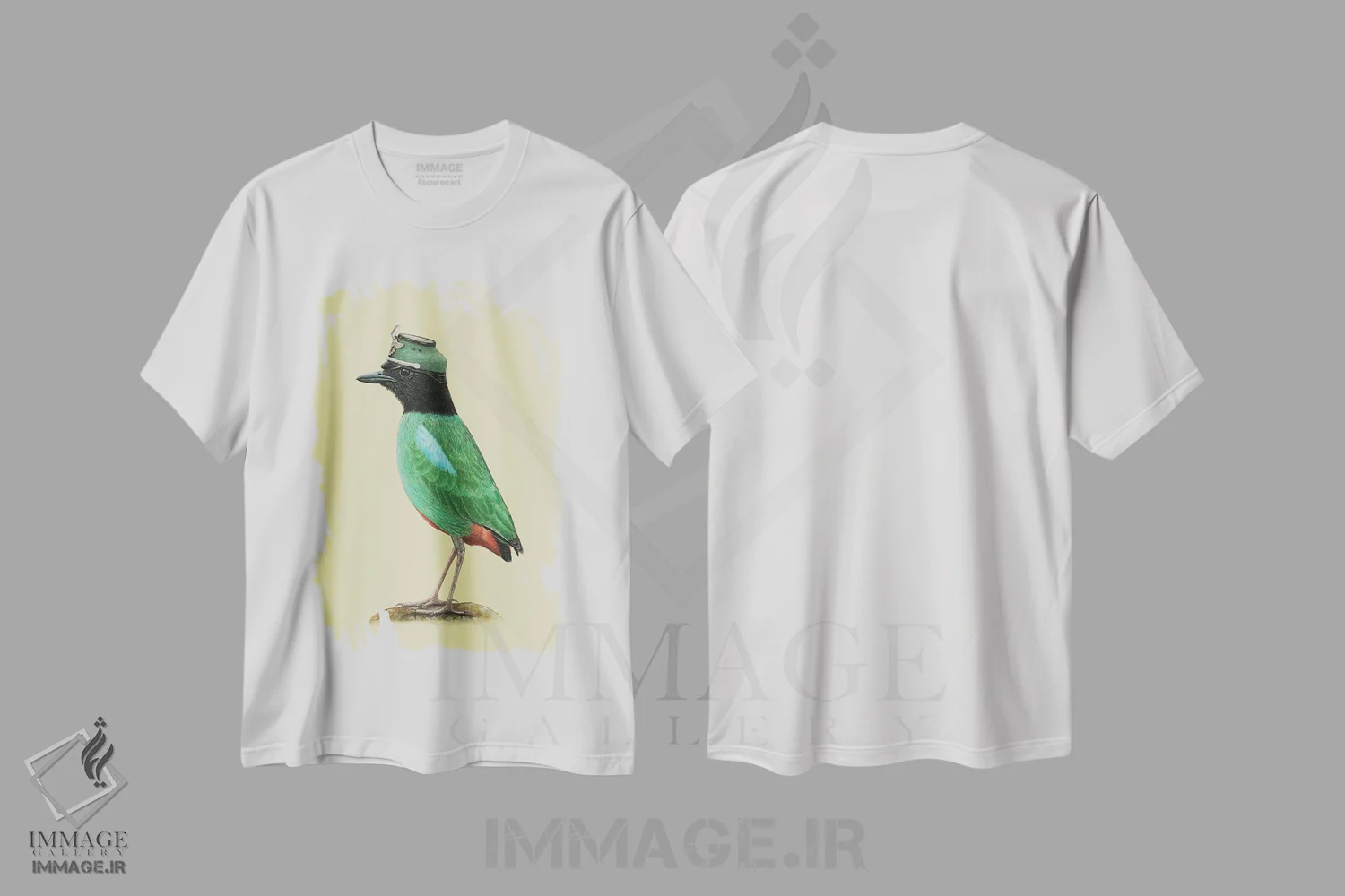 تیشرت سفید طرح دار – تیشرت هنری فانتزی ,پیتای کاپوش دار اثر میخائیل ودرنیکوف immage.ir