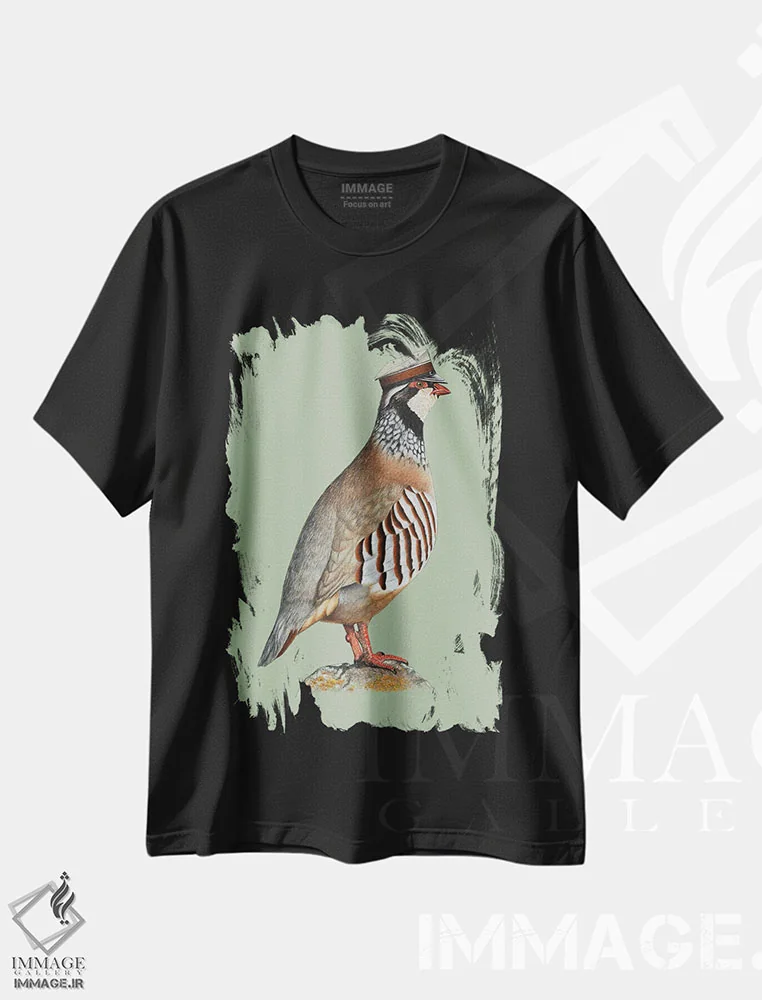 تیشرت مشکی طرح دار – تیشرت طبیعت ,تقره پا قرمز اثر میخائیل ودرنیکوف immage.ir