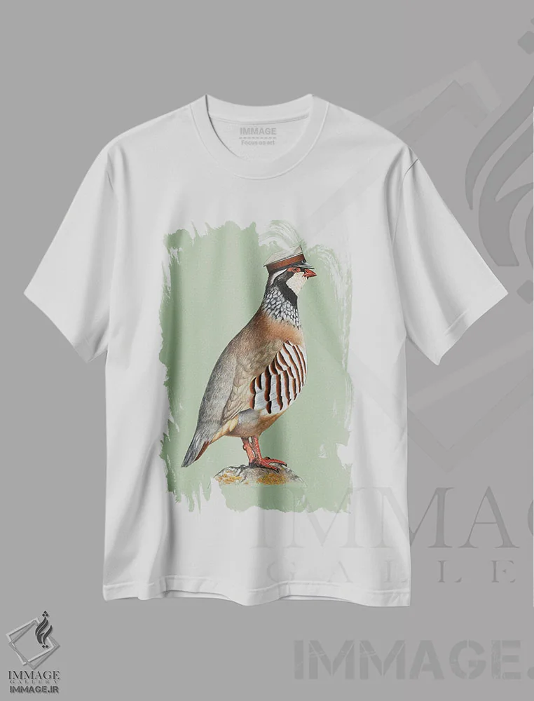 تیشرت سفید طرح دار – تیشرت طبیعت ,تقره پا قرمز اثر میخائیل ودرنیکوف فروشگاه ایماژ
