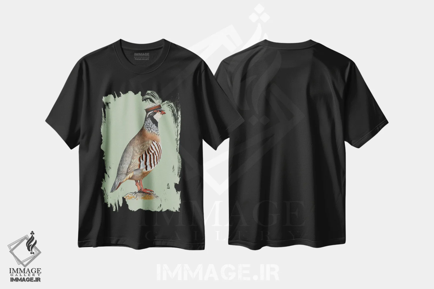 تیشرت مشکی طرح دار – تیشرت طبیعت ,تقره پا قرمز اثر میخائیل ودرنیکوف immage.ir