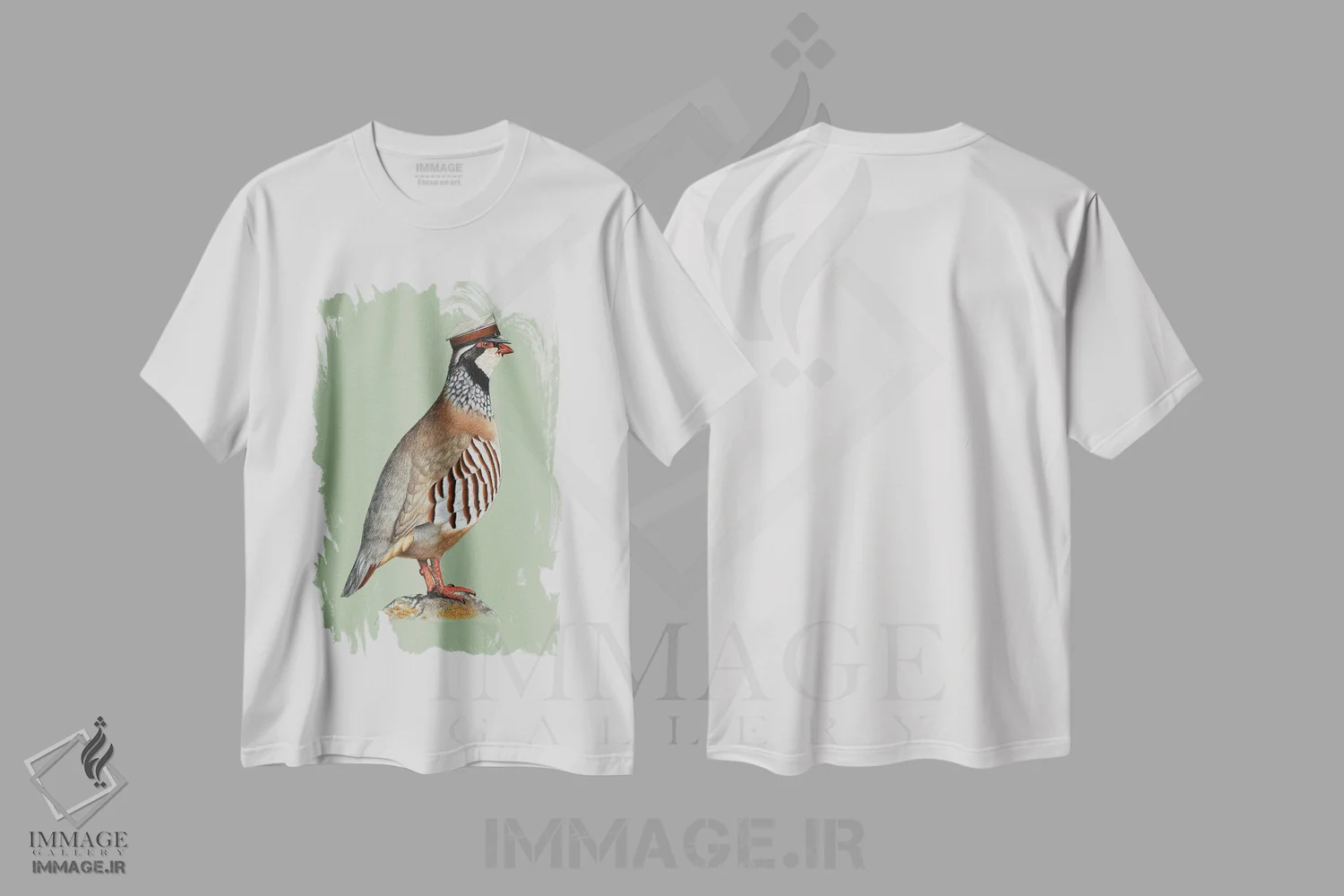 تیشرت سفید طرح دار – تیشرت طبیعت ,تقره پا قرمز اثر میخائیل ودرنیکوف فروشگاه ایماژ