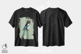 تیشرت مشکی طرح دار – تیشرت هنری ,ماکیای منقارش زرد اثر میخائیل ودرنیکوف فروشگاه ایماژ