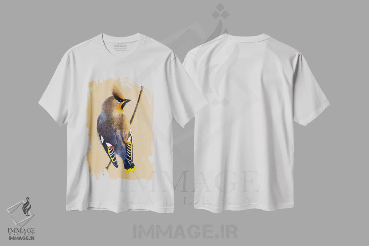 تیشرت سفید طرح دار – تیشرت حیوانات ,واکس وینگ بوهمی اثر میخائیل ودرنیکوف immage.ir