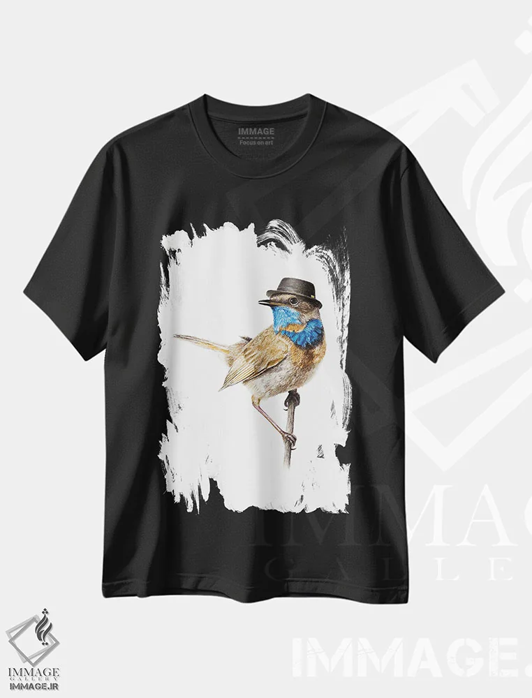 تیشرت مشکی طرح دار – تیشرت هنری ,گلوآبی اثر میخائیل ودرنیکوف immage.ir