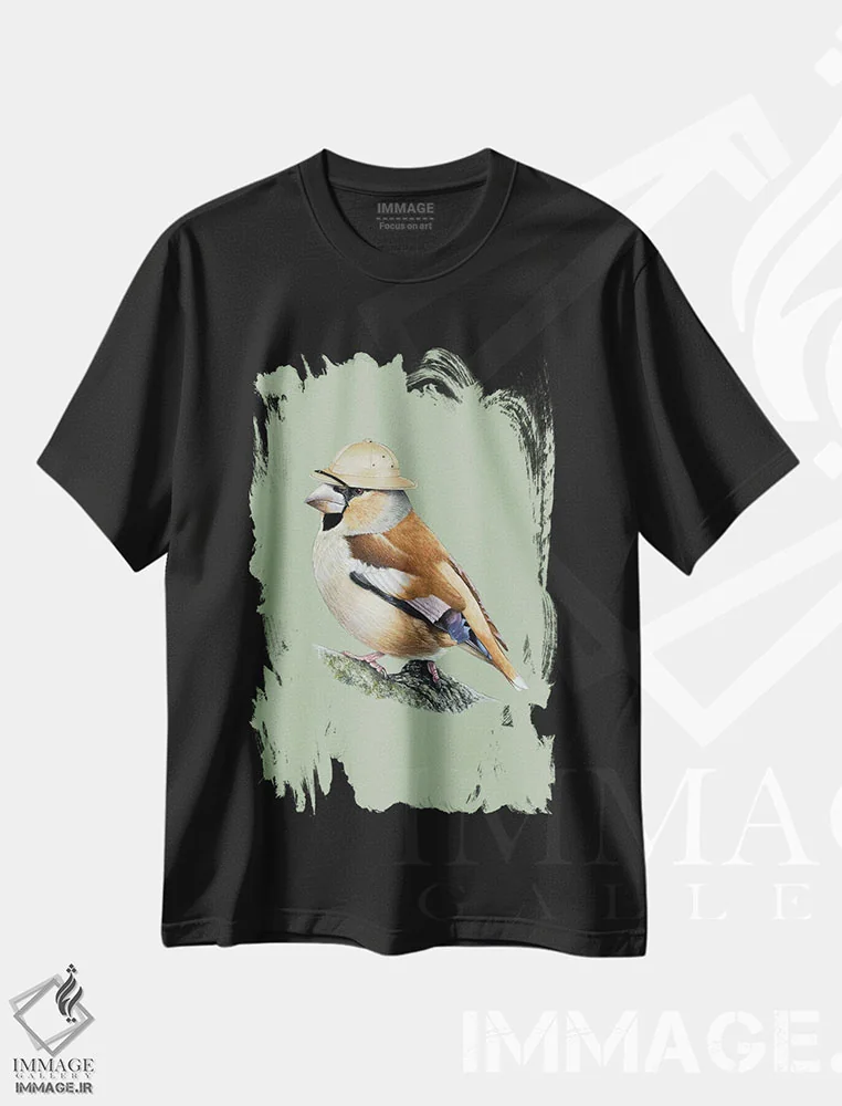 تیشرت مشکی طرح دار – تیشرت هنری ,کبودعقابی اثر میخائیل ودرنیکوف immage.ir
