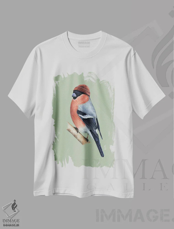 تیشرت سفید طرح دار – تیشرت طبیعت ,کبودعقابی اوراسیایی اثر میخائیل ودرنیکوف immage.ir