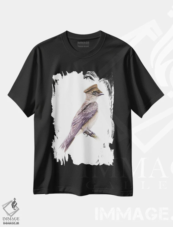 تیشرت مشکی طرح دار – تیشرت طبیعت ,مارتین سینه قهوه ای اثر میخائیل ودرنیکوف immage.ir