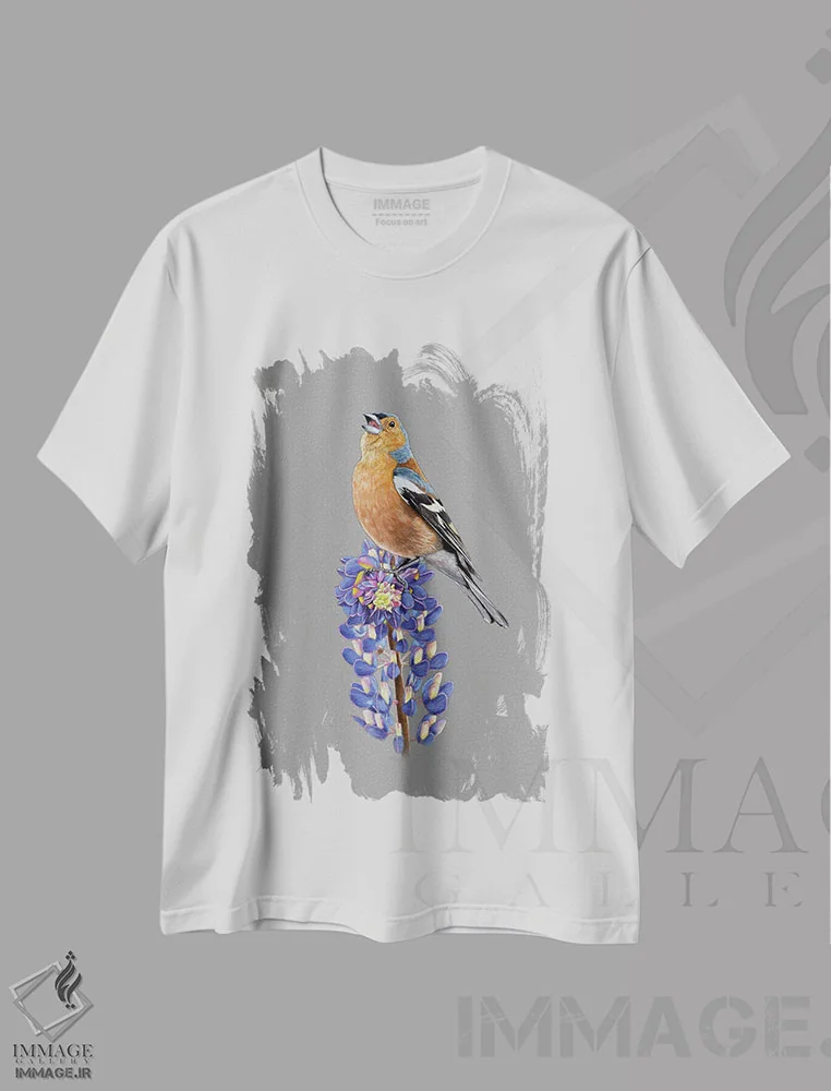 تیشرت سفید طرح دار – تیشرت هنری ,"ساسک معمولی" اثر میخائیل ودرنیکوف immage.ir