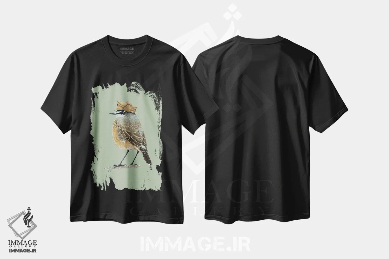 تیشرت مشکی طرح دار – تیشرت طنز ,"سینه زرشکی گوشتی رنگ" اثر میخائیل ودرنیکوف immage.ir