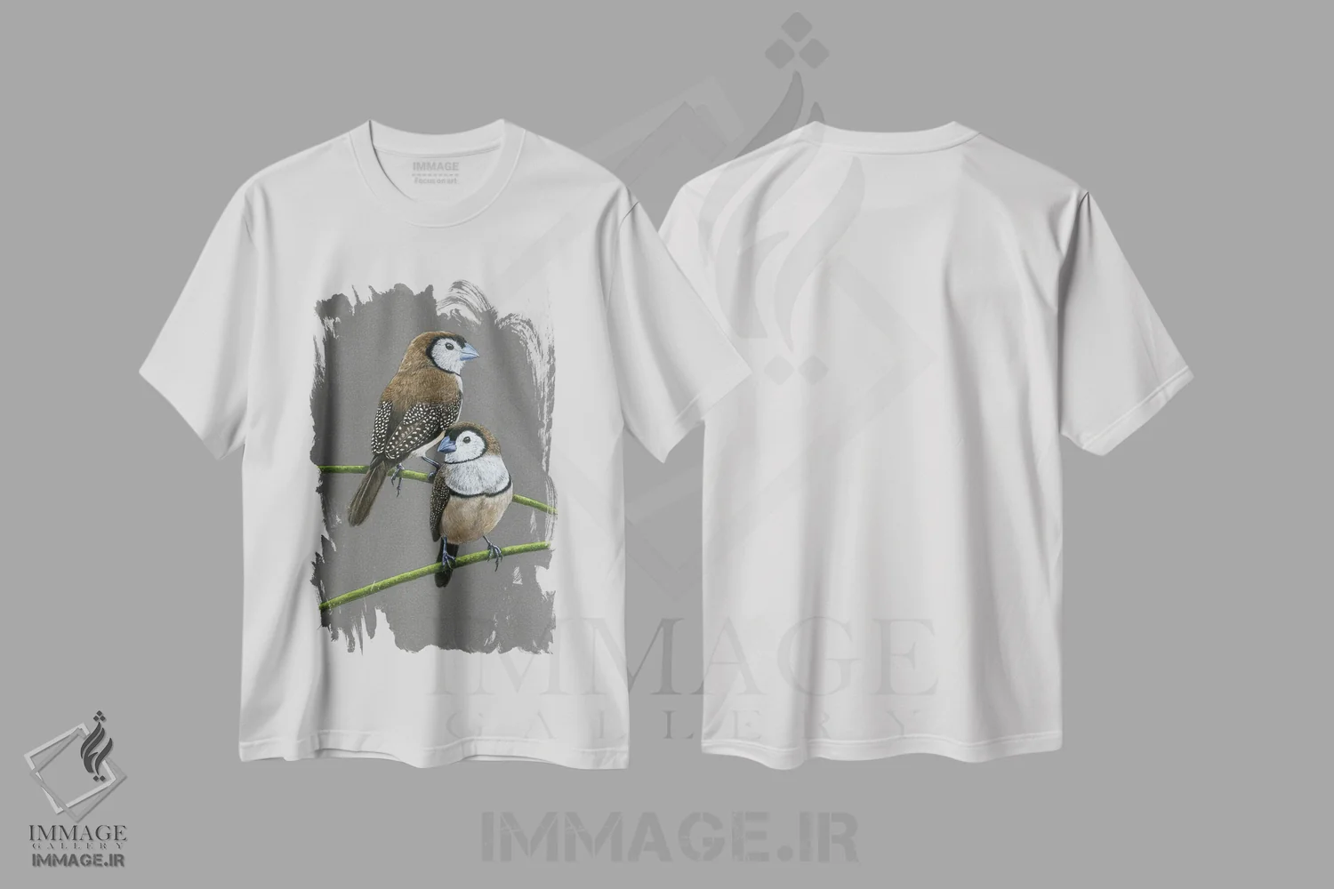 تیشرت سفید طرح دار – تیشرت طبیعت ,"ساسک های دوخطی" اثر میخائیل ودرنیکوف immage.ir