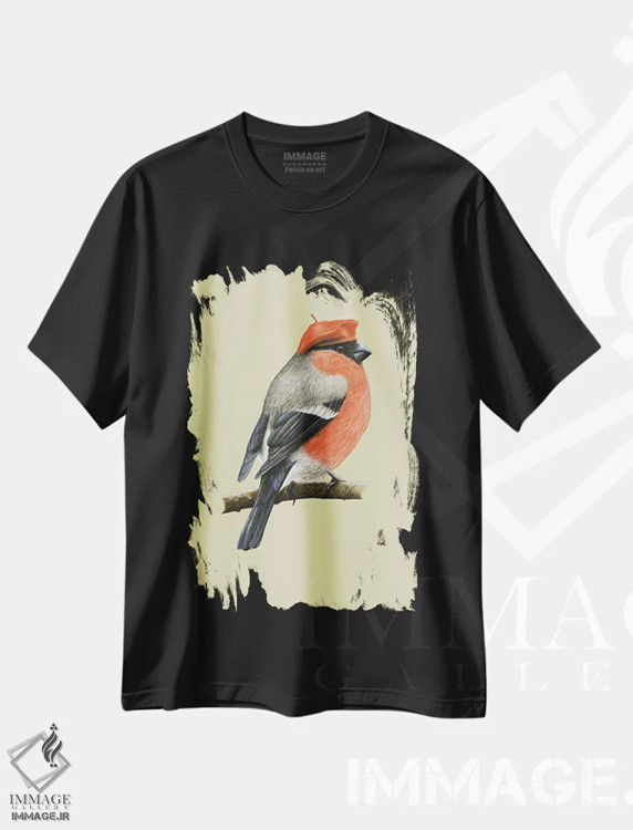 تیشرت مشکی طرح دار – تیشرت هنری ,"سسک اروپایی" اثر میخائیل ودرنیکوف فروشگاه ایماژ