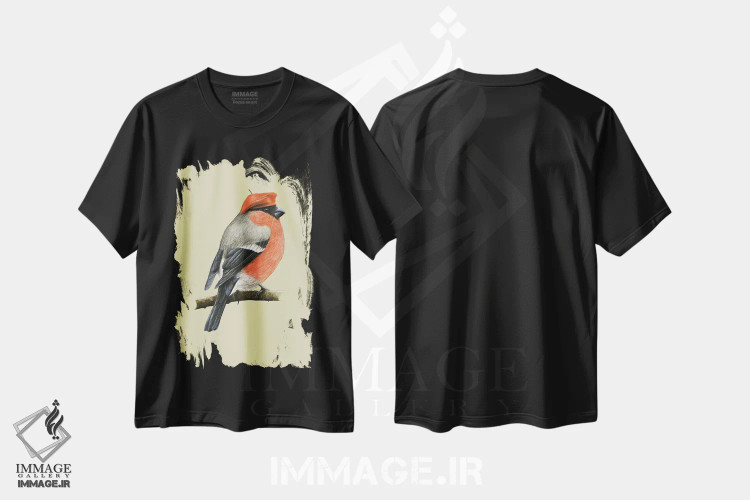 تیشرت مشکی طرح دار – تیشرت هنری ,"سسک اروپایی" اثر میخائیل ودرنیکوف فروشگاه ایماژ