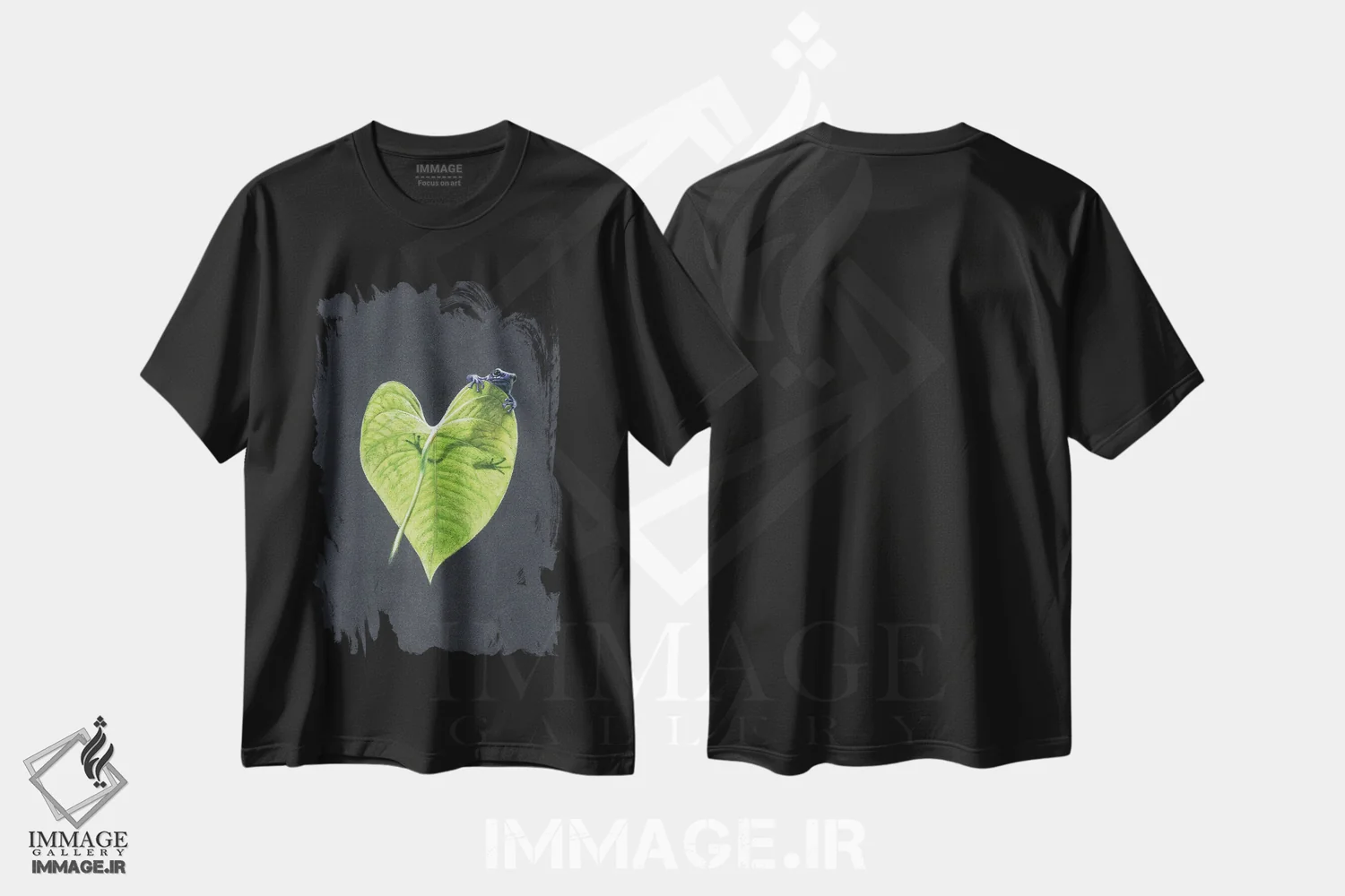 تیشرت مشکی طرح دار – تیشرت حیوانات ,"قورباغه دارت رنگ آمیزی شده" اثر میخائیل ودرنیکوف فروشگاه ایماژ