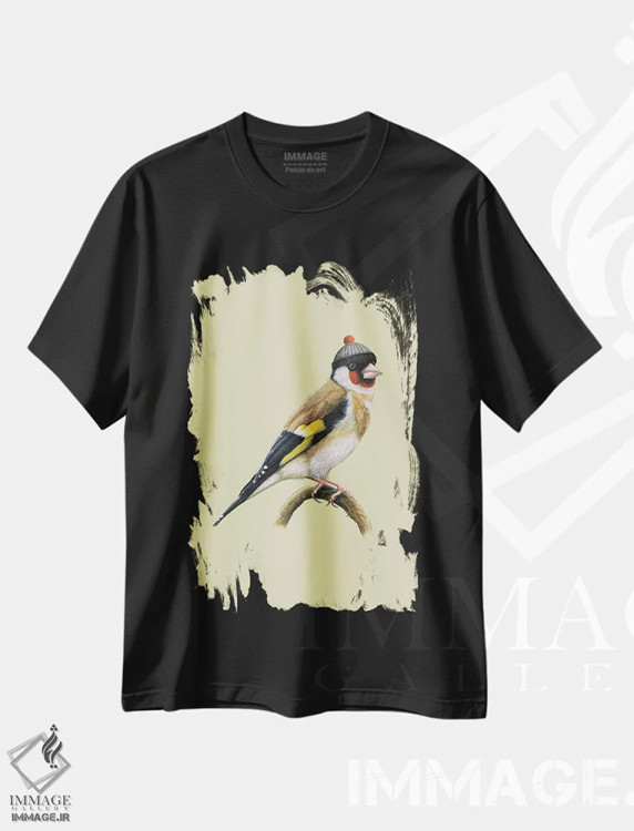تیشرت مشکی طرح دار – تیشرت طبیعت ,"سهره طلایی اروپایی" اثر میخائیل ودرنیکوف فروشگاه ایماژ