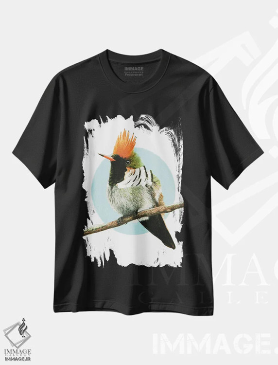 تیشرت مشکی طرح دار – تیشرت طبیعت ,"کاکت مچ فرخورده" اثر میخائیل ودرنیکوف فروشگاه ایماژ