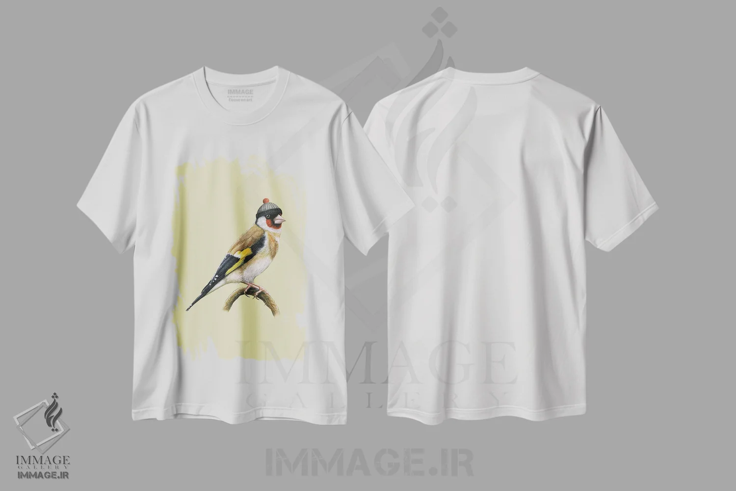 تیشرت سفید طرح دار – تیشرت طبیعت ,"سهره طلایی اروپایی" اثر میخائیل ودرنیکوف immage.ir