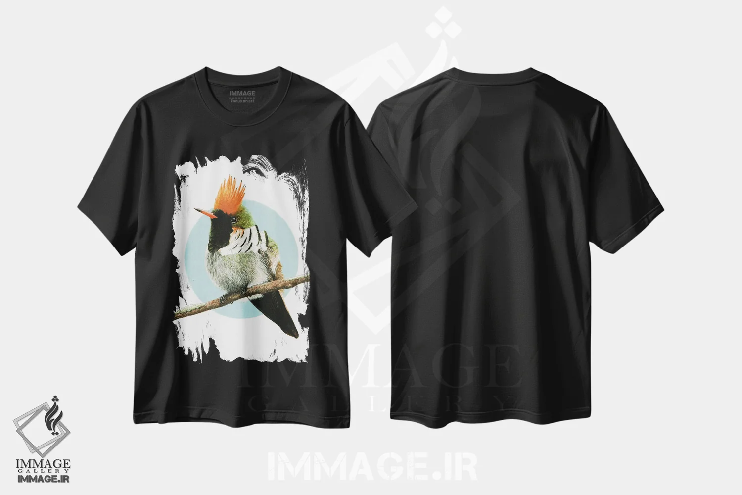 تیشرت مشکی طرح دار – تیشرت طبیعت ,"کاکت مچ فرخورده" اثر میخائیل ودرنیکوف فروشگاه ایماژ