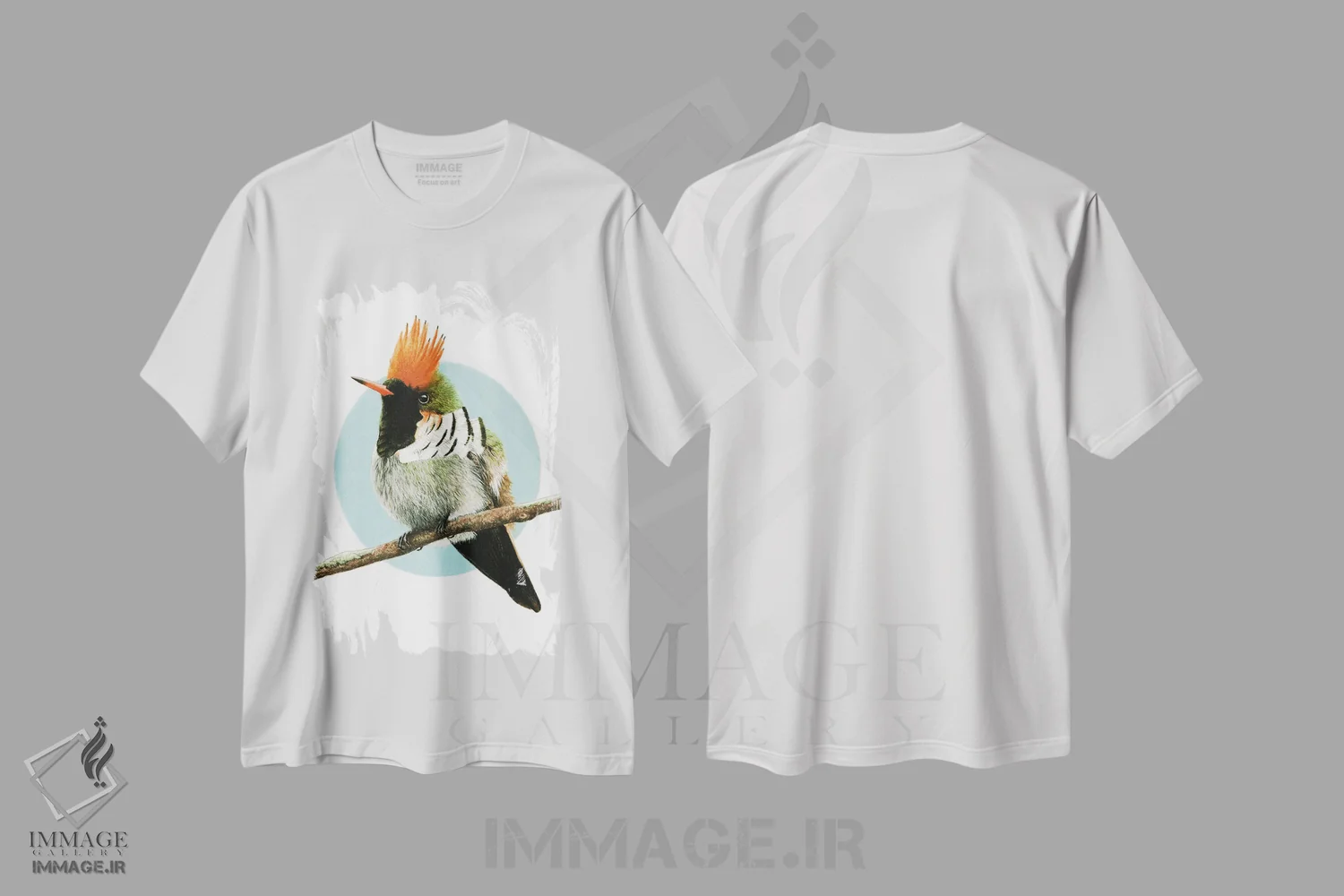 تیشرت سفید طرح دار – تیشرت طبیعت ,"کاکت مچ فرخورده" اثر میخائیل ودرنیکوف immage.ir