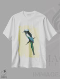 تیشرت سفید طرح دار – تیشرت طبیعت ,"زاغ" اثر میخائیل ودرنیکوف فروشگاه ایماژ