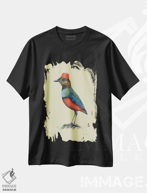 تیشرت مشکی طرح دار – تیشرت طبیعت ,"پیتای فیلیپینی" اثر میخائیل ودرنیکوف immage.ir