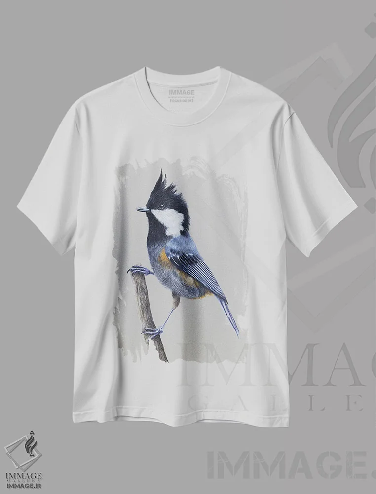تیشرت سفید طرح دار – تیشرت هنری ,"سهره با بال خال دار" اثر میخائیل ودرنیکوف فروشگاه ایماژ