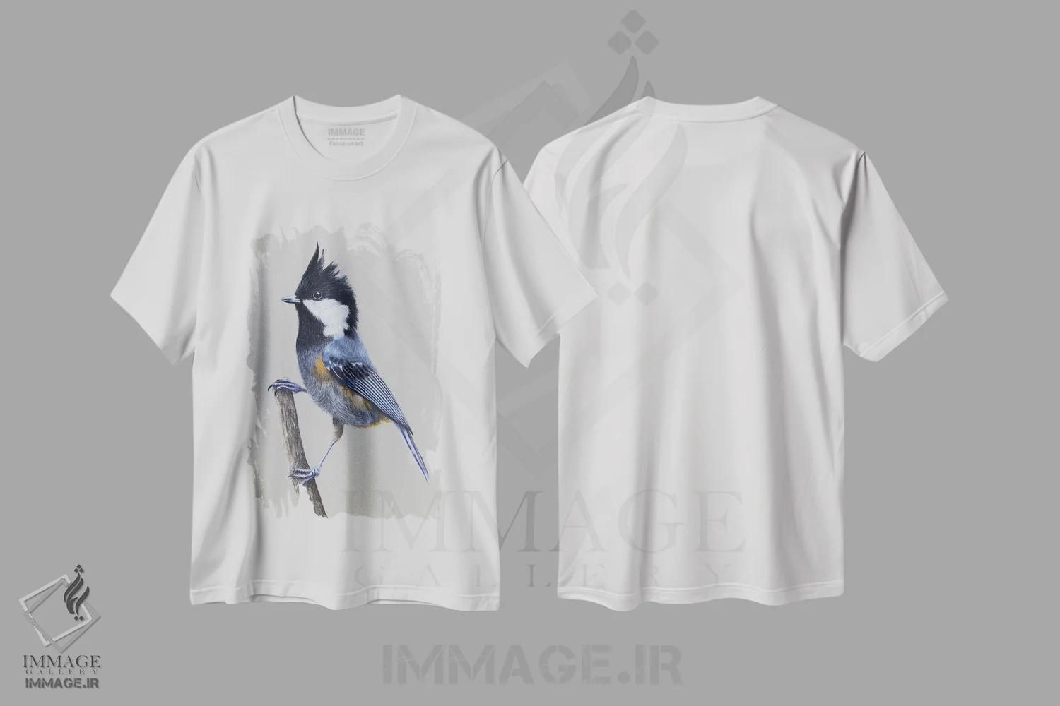 تیشرت سفید طرح دار – تیشرت هنری ,"سهره با بال خال دار" اثر میخائیل ودرنیکوف فروشگاه ایماژ