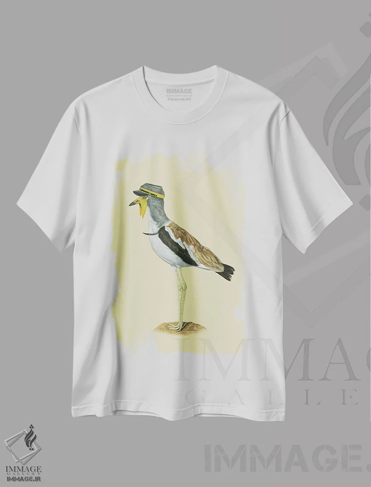 تیشرت سفید طرح دار – تیشرت طبیعت ,"لاپوینگ تاج سفید" اثر میخائیل ودرنیکوف immage.ir